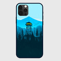 Чехол для iPhone 12 Pro Firewatch вечер, цвет: 3D-черный