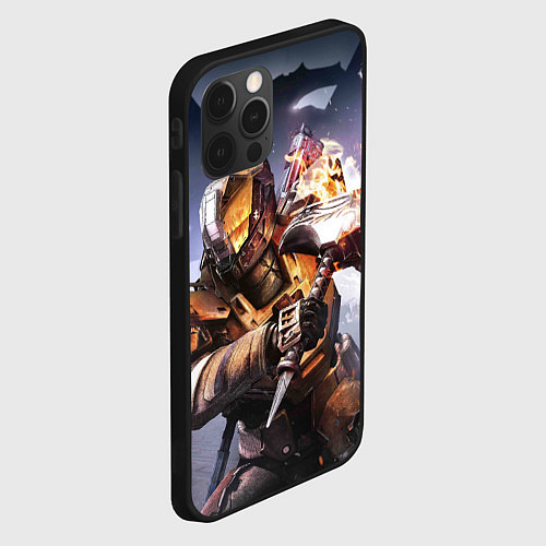 Чехол iPhone 12 Pro Destiny воин / 3D-Черный – фото 2
