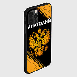 Чехол для iPhone 12 Pro Анатолий и зологой герб РФ, цвет: 3D-черный — фото 2