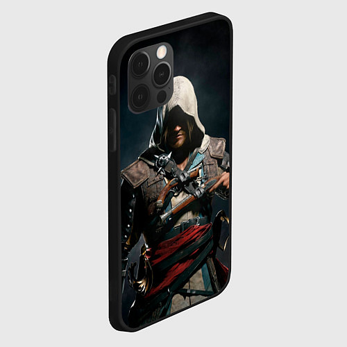 Чехол iPhone 12 Pro Assassins Creed 4 / 3D-Черный – фото 2