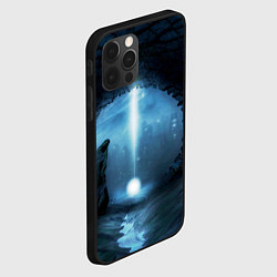 Чехол для iPhone 12 Pro Тёмная арка и свет в космосе, цвет: 3D-черный — фото 2