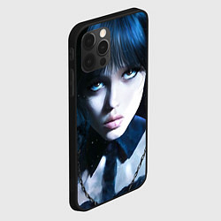 Чехол для iPhone 12 Pro Уэнсдэй: дочь Аддамсов, цвет: 3D-черный — фото 2