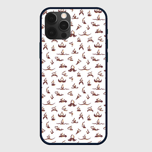 Чехол iPhone 12 Pro Усы и носы / 3D-Черный – фото 1