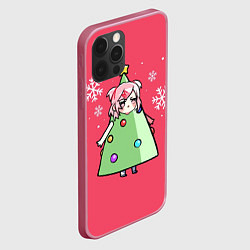 Чехол для iPhone 12 Pro Аниме девочка в костюме ёлки, цвет: 3D-малиновый — фото 2