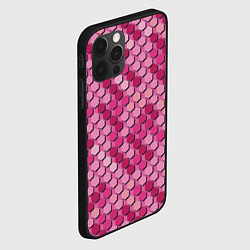 Чехол для iPhone 12 Pro Розовый камуфляж, цвет: 3D-черный — фото 2