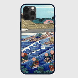 Чехол для iPhone 12 Pro Кацусика Хокусай сон жены рыбака - японская гравюр, цвет: 3D-черный