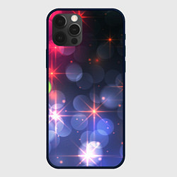 Чехол iPhone 12 Pro Поп арт неоновые звезды космического неба