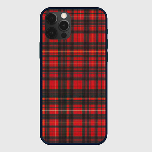 Чехол iPhone 12 Pro Шотландский Тартан / 3D-Черный – фото 1