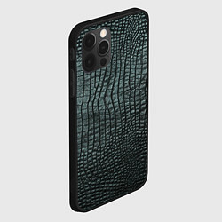 Чехол для iPhone 12 Pro Кожа крокодила - fashion, цвет: 3D-черный — фото 2