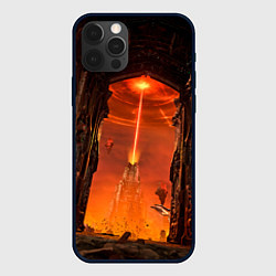 Чехол для iPhone 12 Pro Doom врата ада, цвет: 3D-черный