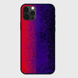 Чехол для iPhone 12 Pro Красные, чёрные, синие капли, цвет: 3D-черный
