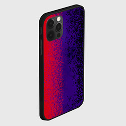 Чехол для iPhone 12 Pro Красные, чёрные, синие капли, цвет: 3D-черный — фото 2