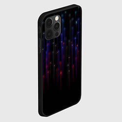 Чехол для iPhone 12 Pro Разноцветные лучи, цвет: 3D-черный — фото 2