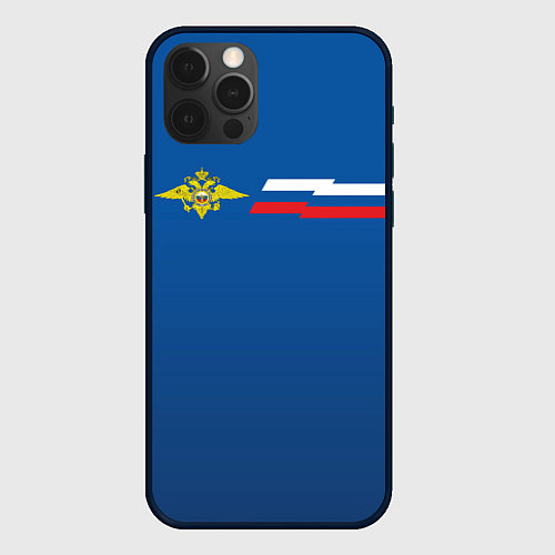 Чехол iPhone 12 Pro Эмблема МВД / 3D-Черный – фото 1