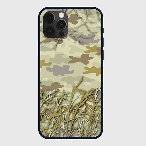 Чехол iPhone 12 Pro Камуфляж охотника / 3D-Черный – фото 1