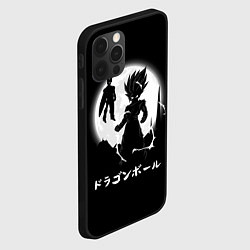 Чехол для iPhone 12 Pro Dragon Ball Гоку при луне, цвет: 3D-черный — фото 2