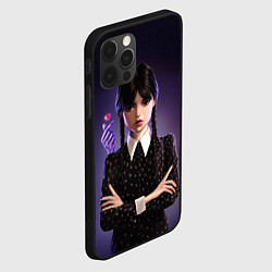 Чехол для iPhone 12 Pro Красивая Уэнсдэй, цвет: 3D-черный — фото 2