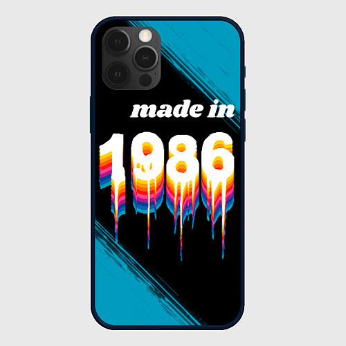 Чехол iPhone 12 Pro Made in 1986: liquid art / 3D-Черный – фото 1