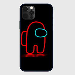 Чехол для iPhone 12 Pro Неоновый красный член экипажа, цвет: 3D-черный