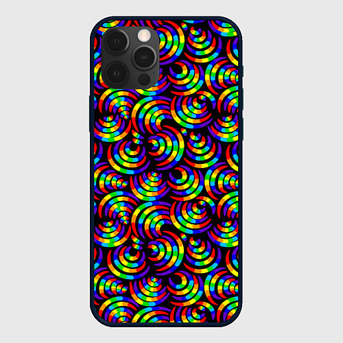 Чехол iPhone 12 Pro Радостная окружность / 3D-Черный – фото 1
