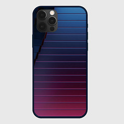 Чехол iPhone 12 Pro Абсрактная лестничная тёмно-синяя текстура