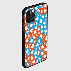 Чехол для iPhone 12 Pro Лайки, цвет: 3D-черный — фото 2