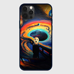 Чехол для iPhone 12 Pro Крик в космосе, цвет: 3D-черный