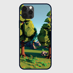 Чехол iPhone 12 Pro Воксельный лес