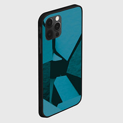 Чехол для iPhone 12 Pro Синие камни, цвет: 3D-черный — фото 2