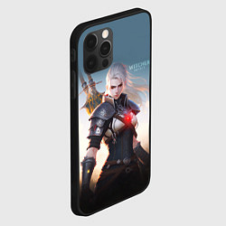 Чехол для iPhone 12 Pro The Witcher girl art, цвет: 3D-черный — фото 2