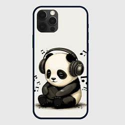 Чехол iPhone 12 Pro Милая панда в наушниках