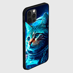 Чехол для iPhone 12 Pro Кот космонавт и звезды, цвет: 3D-черный — фото 2