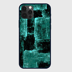 Чехол для iPhone 12 Pro Зелёный абстракт, цвет: 3D-черный