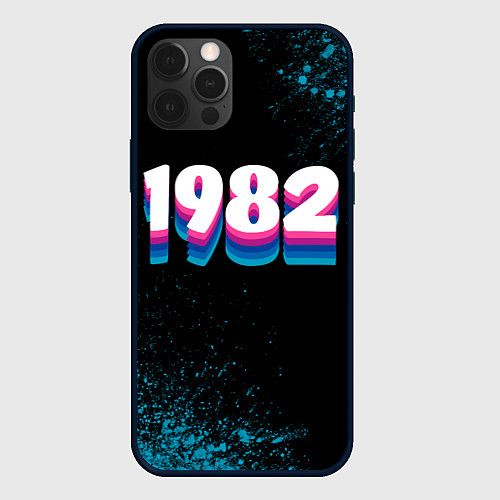Чехол iPhone 12 Pro Made in 1982: vintage art / 3D-Черный – фото 1