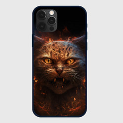 Чехол iPhone 12 Pro Огненный кот