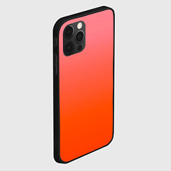 Чехол для iPhone 12 Pro Оранжево-розовый градиент, цвет: 3D-черный — фото 2