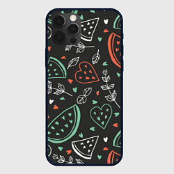 Чехол для iPhone 12 Pro Любовь в арбузах, цвет: 3D-черный