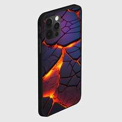Чехол для iPhone 12 Pro Неоновая лава - течение, цвет: 3D-черный — фото 2