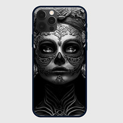 Чехол iPhone 12 Pro Девушка с макияжем для дня мертвых