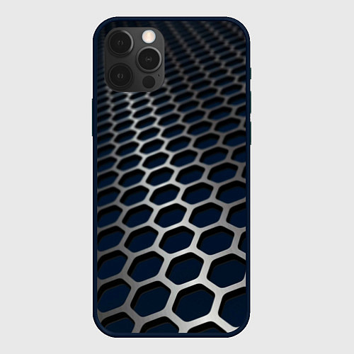 Чехол iPhone 12 Pro Металическая бронь / 3D-Черный – фото 1