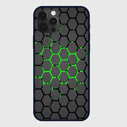 Чехол для iPhone 12 Pro Абстрактыные соты, цвет: 3D-черный