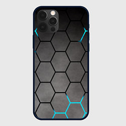 Чехол для iPhone 12 Pro Броня текстура неоновая, цвет: 3D-черный