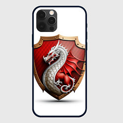 Чехол iPhone 12 Pro Щит с драконом