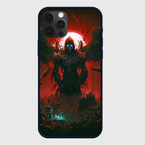 Чехол iPhone 12 Pro Крылатый демон / 3D-Черный – фото 1