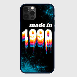 Чехол для iPhone 12 Pro Made in 1990: liquid art, цвет: 3D-черный