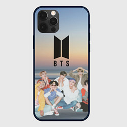 Чехол для iPhone 12 Pro BTS sunset, цвет: 3D-черный