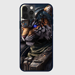 Чехол для iPhone 12 Pro Battle Tiger, цвет: 3D-черный