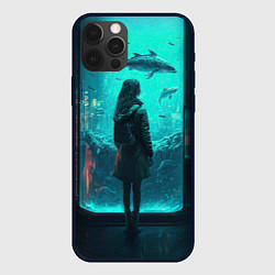 Чехол iPhone 12 Pro Девушка и аквариум