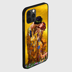 Чехол для iPhone 12 Pro Густав Климт Поцелуй, цвет: 3D-черный — фото 2