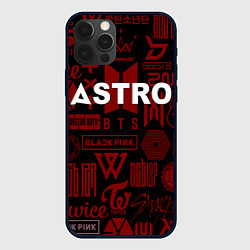 Чехол для iPhone 12 Pro Astro k-pop pattern, цвет: 3D-черный